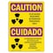 Signmission OSHA CAUTION RADIATION Sign, Film Badge Required Bilingual, 10in X 7in Decal, 7" H, 10" W, Landscape OS-CR-D-710-L-10167 - alternate 1